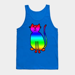 Bright Cat Rainbow Tank Top